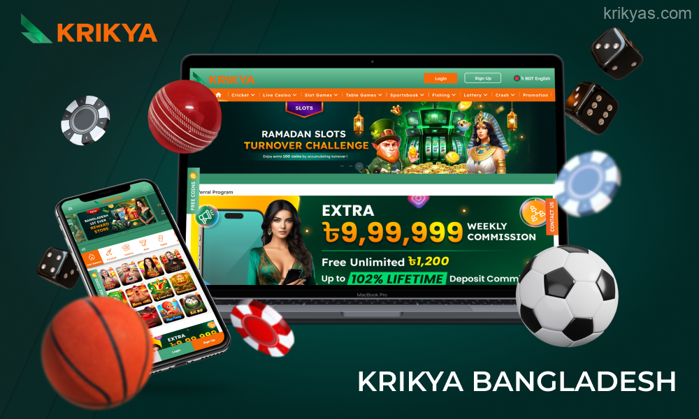 Krikya Casino Bangladesh will delight its users with a huge variety of gambling and sports available for real money betting