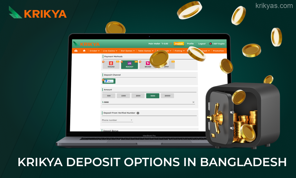 Krikya in Bangladesh provides gamblers with a wide range of deposit options