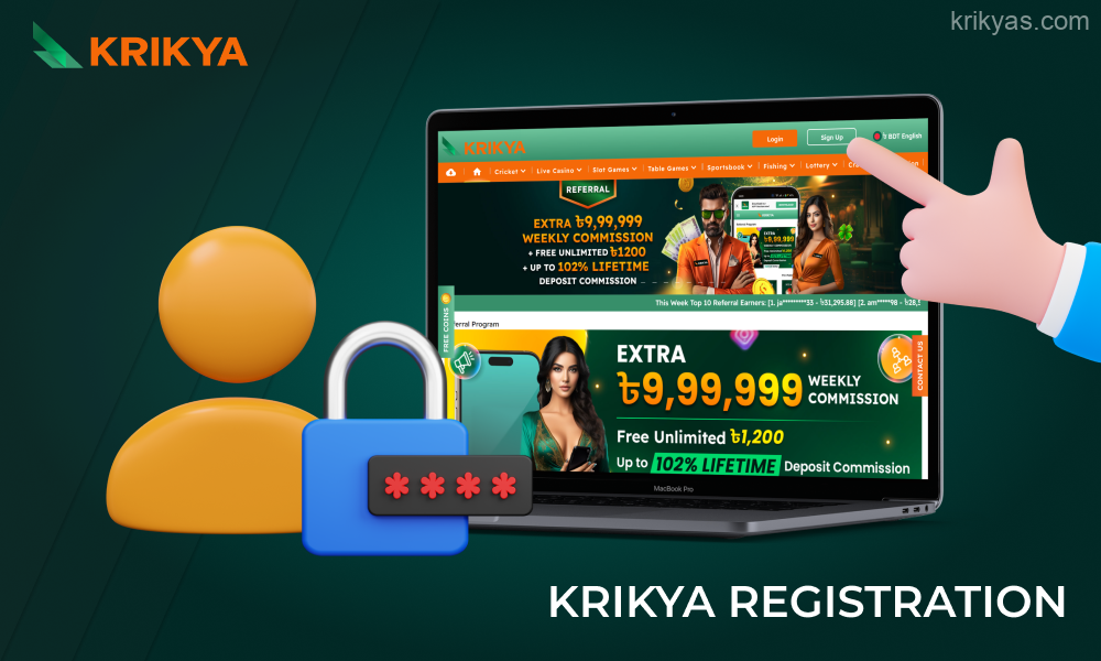 Gamblers from Bangladesh can start playing casino games and betting on sports at Krikya immediately after registering