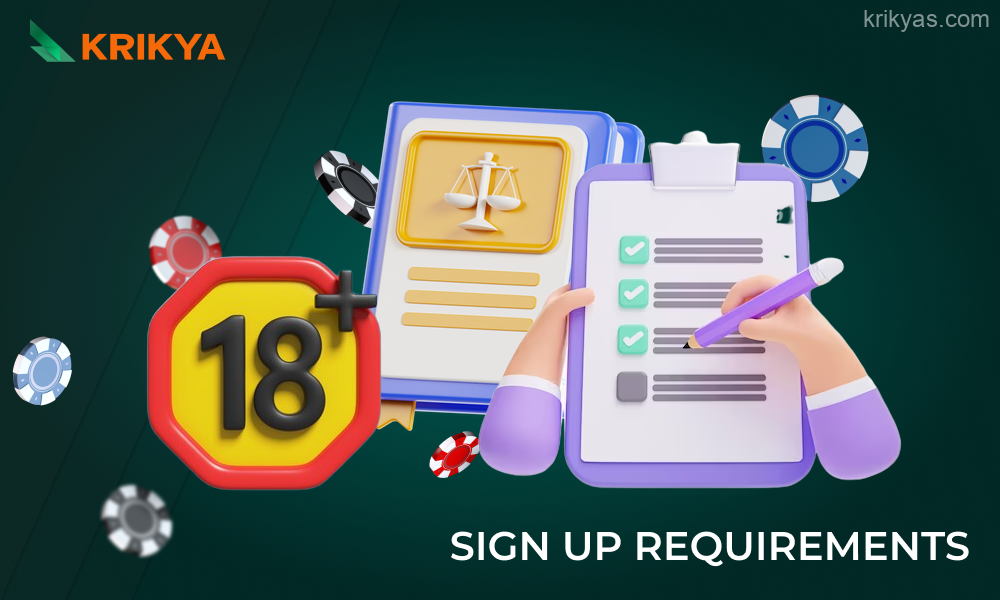 To create an account on Krikya, users need to meet certain requirements